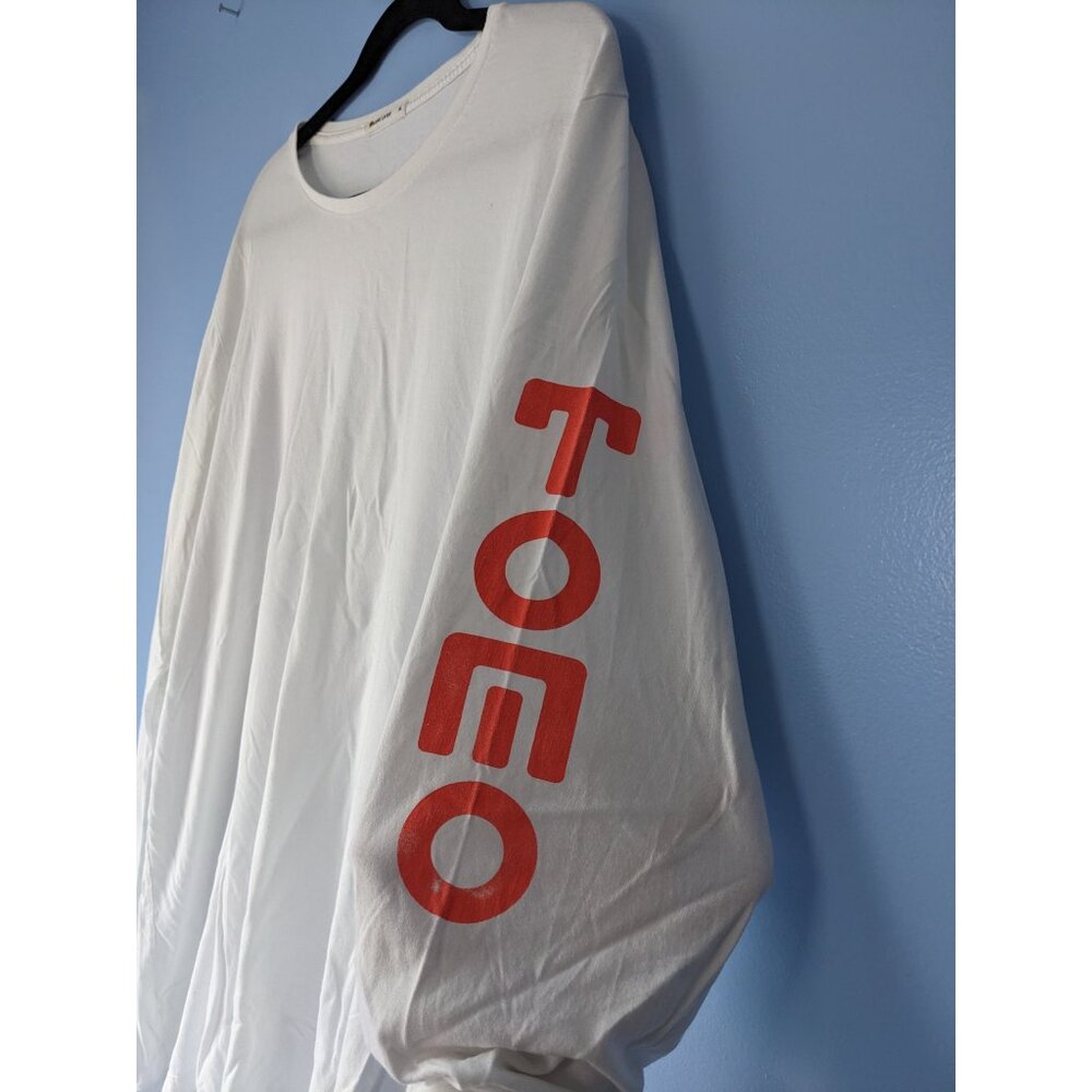 MARINE LAYER White Long Sleeve Crewneck T-Shirt Cotton Modal Graphic Size XL